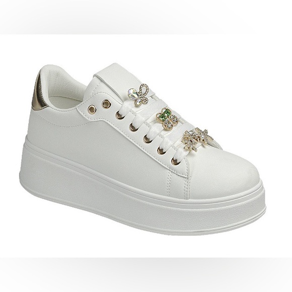 Charmed white charm sneaker - Picture 2 of 4